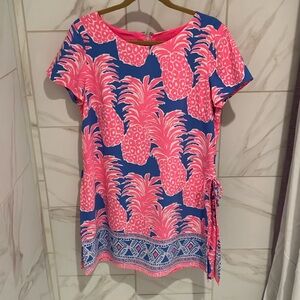 Lilly Pulitzer summer short sleeve size 12 pink & blue pineapple skort dress